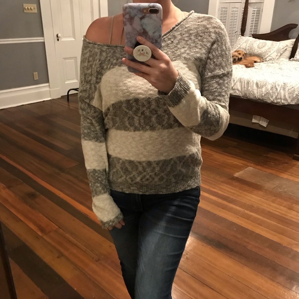 Off the shoulder sweater